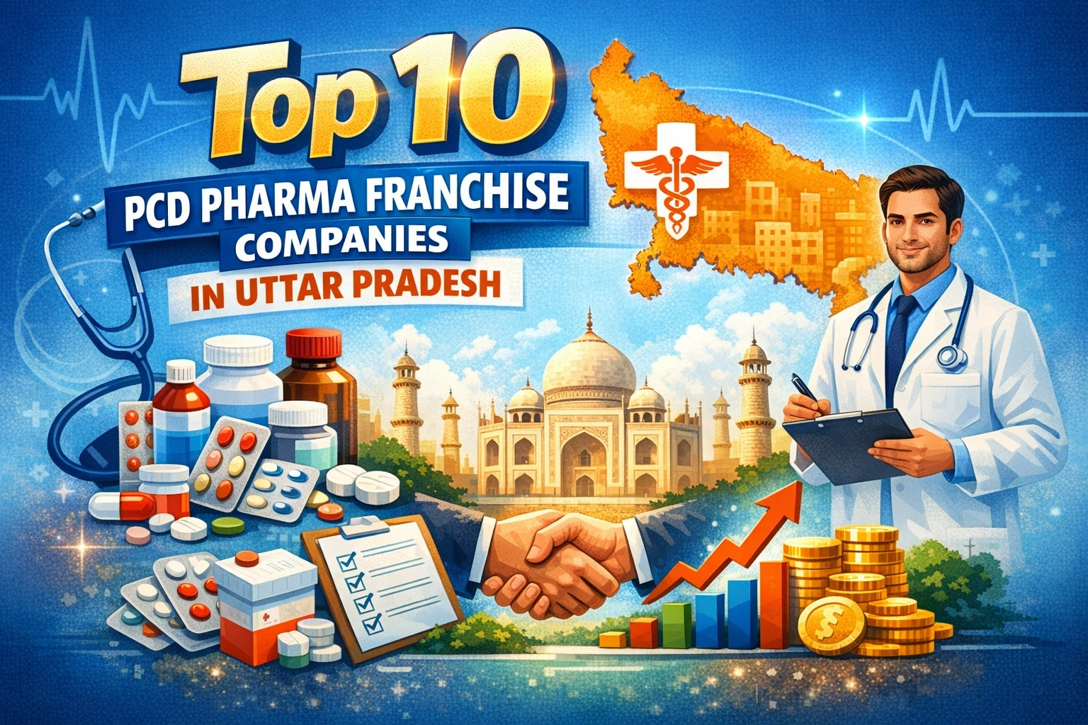 Best 10 PCD Pharma Franchise Companies in Uttar Pradesh